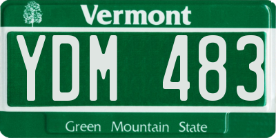 VT license plate YDM483