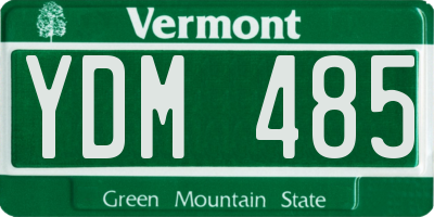 VT license plate YDM485