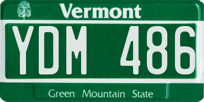 VT license plate YDM486