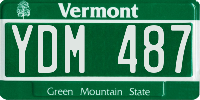 VT license plate YDM487
