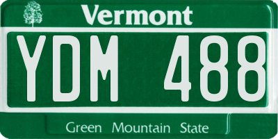 VT license plate YDM488