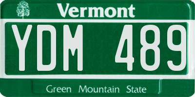 VT license plate YDM489