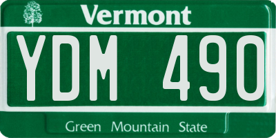 VT license plate YDM490