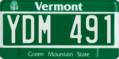 VT license plate YDM491