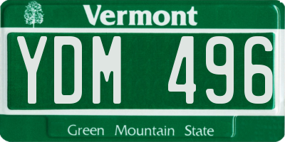VT license plate YDM496