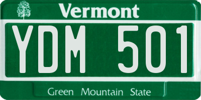 VT license plate YDM501