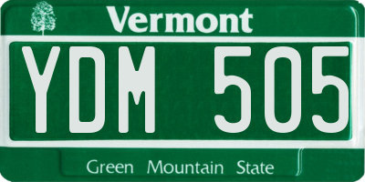 VT license plate YDM505