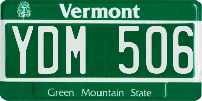 VT license plate YDM506