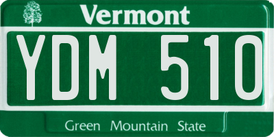 VT license plate YDM510