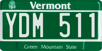 VT license plate YDM511