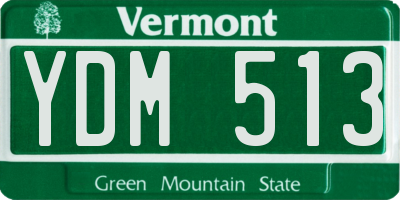 VT license plate YDM513