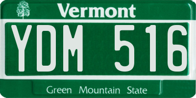 VT license plate YDM516