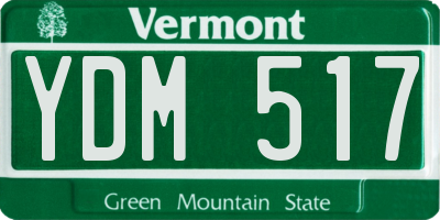 VT license plate YDM517