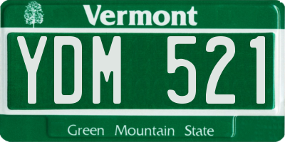 VT license plate YDM521