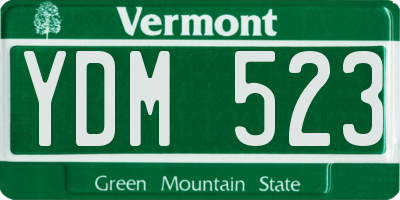 VT license plate YDM523