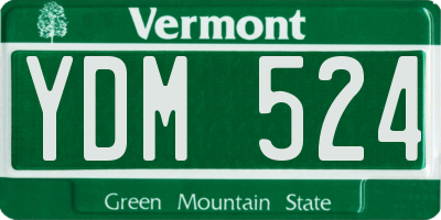 VT license plate YDM524