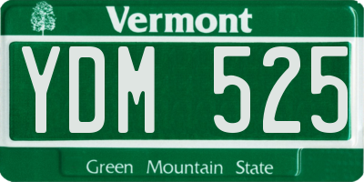 VT license plate YDM525