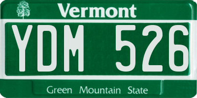 VT license plate YDM526