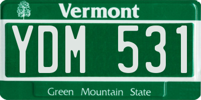 VT license plate YDM531