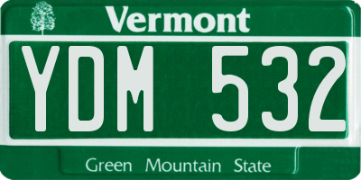 VT license plate YDM532