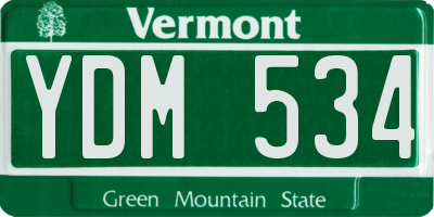 VT license plate YDM534