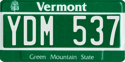 VT license plate YDM537