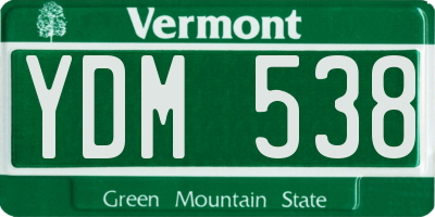 VT license plate YDM538