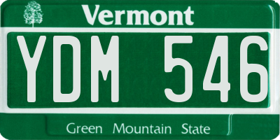 VT license plate YDM546
