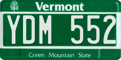 VT license plate YDM552