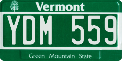 VT license plate YDM559