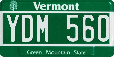 VT license plate YDM560