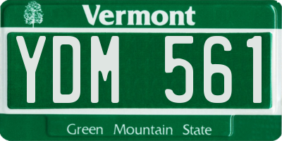 VT license plate YDM561