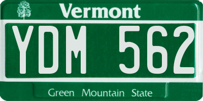 VT license plate YDM562