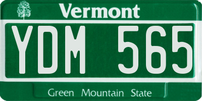 VT license plate YDM565