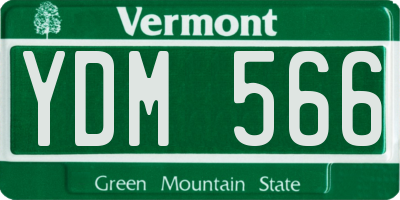 VT license plate YDM566