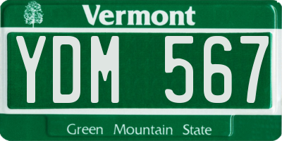 VT license plate YDM567