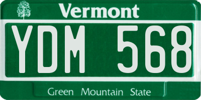 VT license plate YDM568