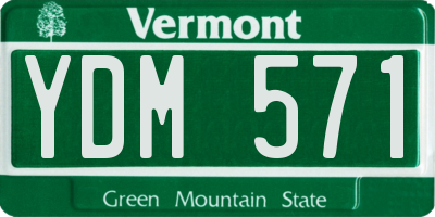 VT license plate YDM571