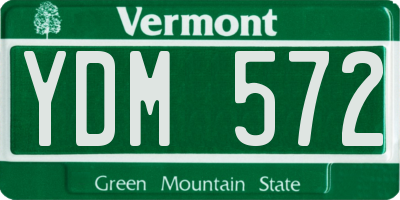 VT license plate YDM572