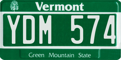 VT license plate YDM574