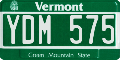 VT license plate YDM575