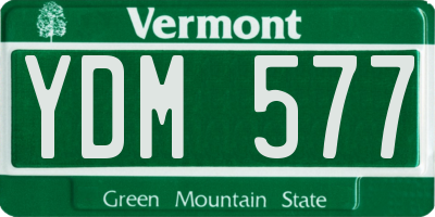 VT license plate YDM577