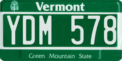 VT license plate YDM578