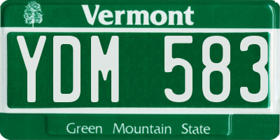 VT license plate YDM583