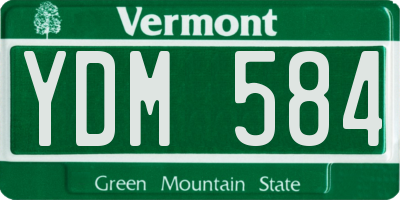 VT license plate YDM584