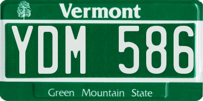 VT license plate YDM586
