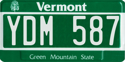 VT license plate YDM587