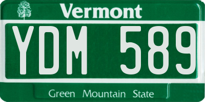 VT license plate YDM589