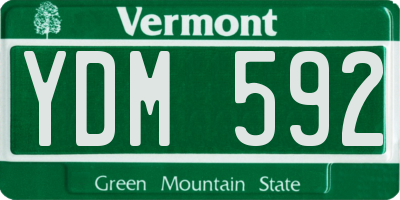 VT license plate YDM592