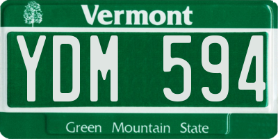 VT license plate YDM594
